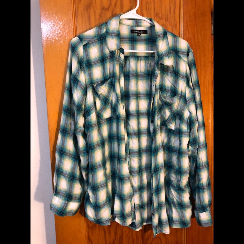 Casual button up top